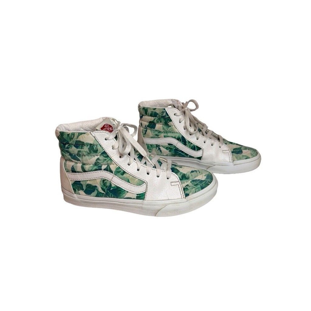 Vans SK8-Hi Palm Leaf Tropical Print High Top Sneaker Men 7 Women 8.5 EU 39 - Picture 5 of 8